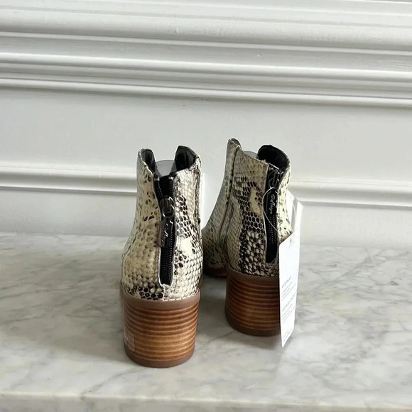 Emily Booties Natural Snake Leather Size 7.5 8 - Picture 4 of 8